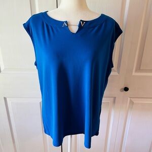 New blouse Adrienne Vittadini woman’s size xlarge top shirt blue